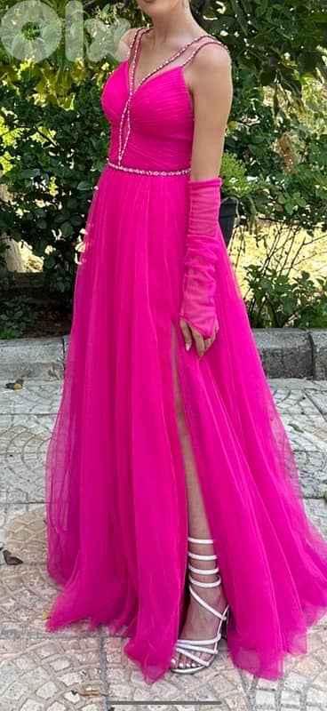 fuxia catwalk dress 0