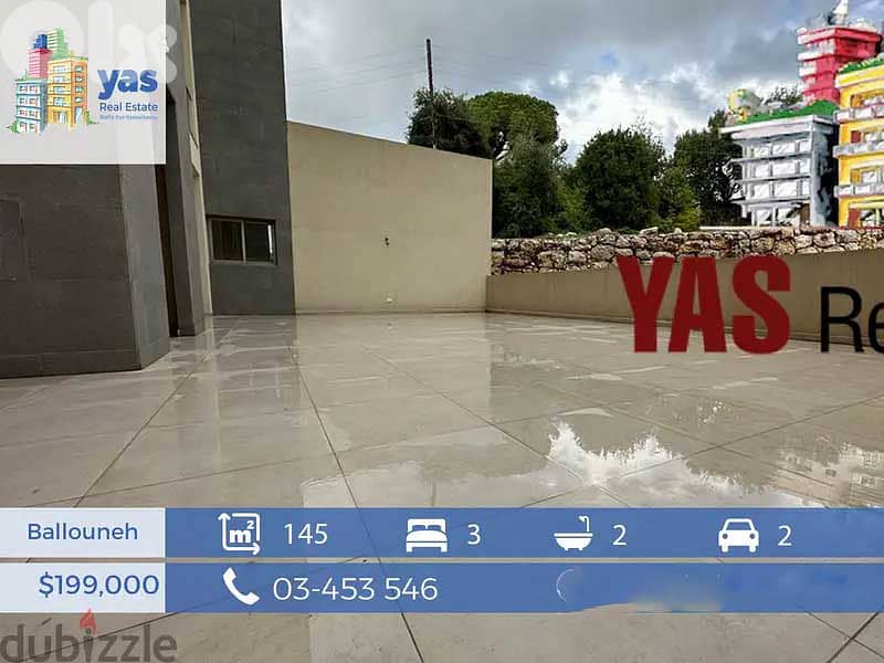 Ballouneh 145m2 | 100m2 Terrace | Private Entrance | View | New | 0