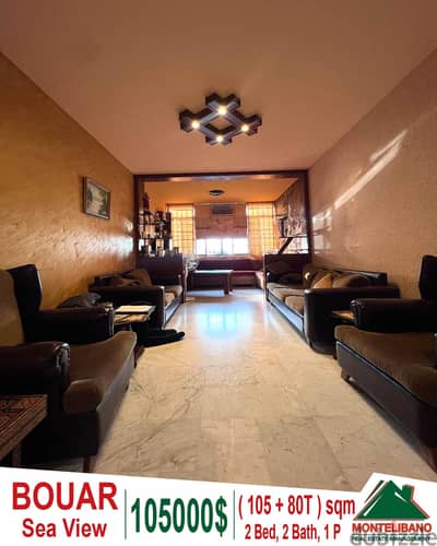 105sqm Apartment For Sale in Bouar (بوار) +80 sqm Terrace and Sea View