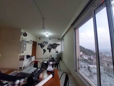 105 Semi Furnished New Apartment in Jal el Dib, Metn with Sea View