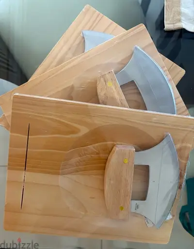 cheese wooden board with cutter
