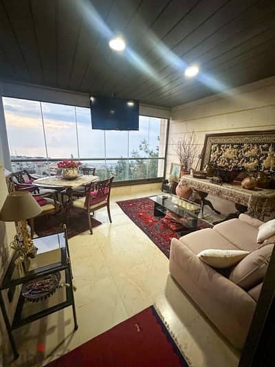 Prime Location Apartment in Biyada, Metn with a Breathtaking Sea View.