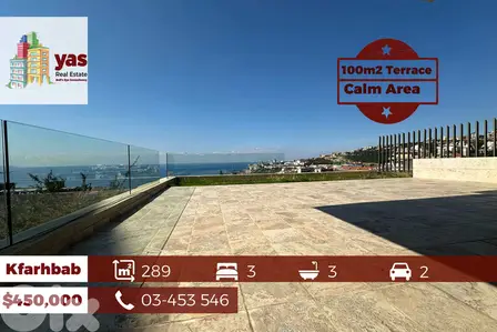 Kfarhbab 289m2 | 100m2 Terrace | Duplex | Panoramic Sea View | RA/IV