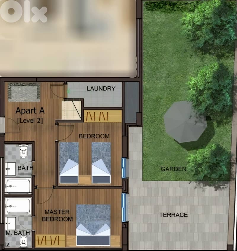Chalet for sale in Tilal Al Assal/ Under construction/ Garden 7