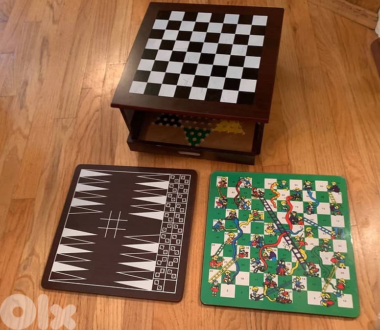 Wooden 7 in 1 board game 0