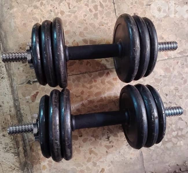 dumbells total 14kg 1