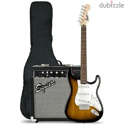 Squier Sonic Stratocaster Electric Guitar Pack Brown Sunburst
