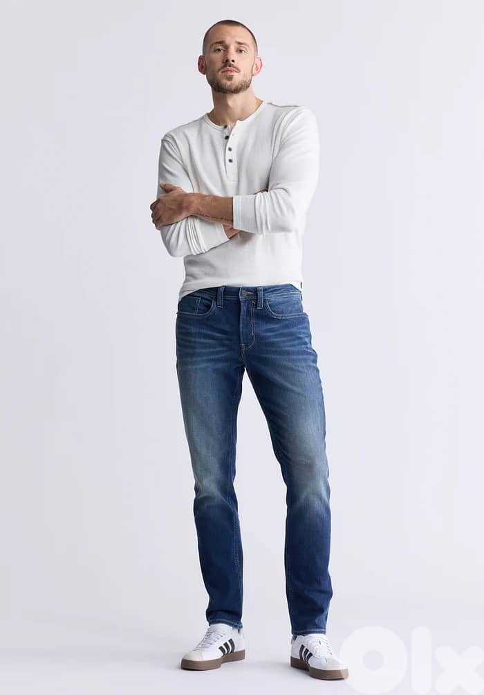 BUFFALO DAVID BITTON EvanX Slim Straight Stretch Blue Denim Jeans 2