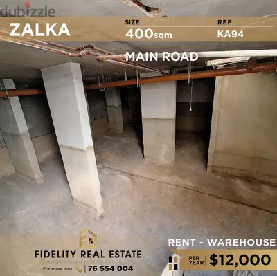 Warehouse for rent in Zalka KA94 مستودع للإيجار في الزلقا