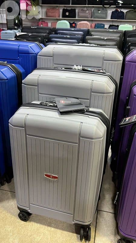 8I-539225 SwissGear Set polycarbonate unbreakable travel bag suitcase 0