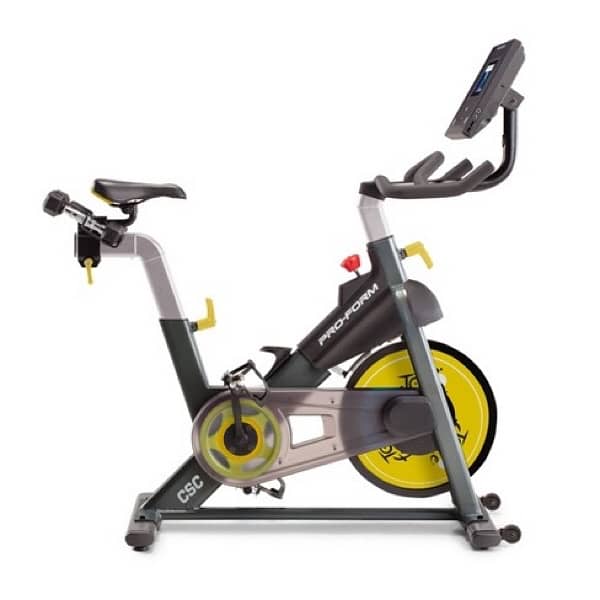 spinning bike pro form with screen, heavy duty for gym and home use 0