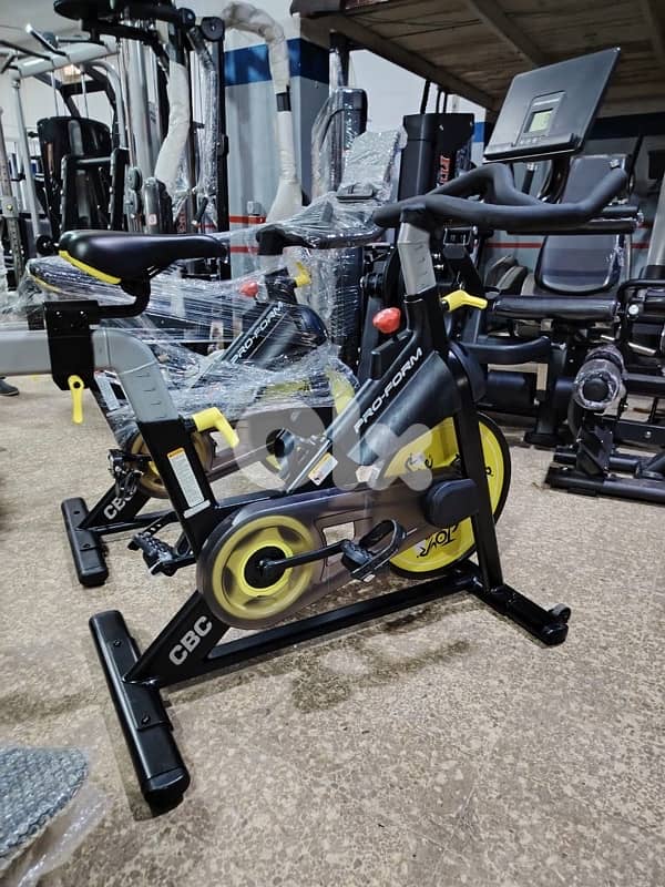 spinning bike pro form with screen, heavy duty for gym and home use 1