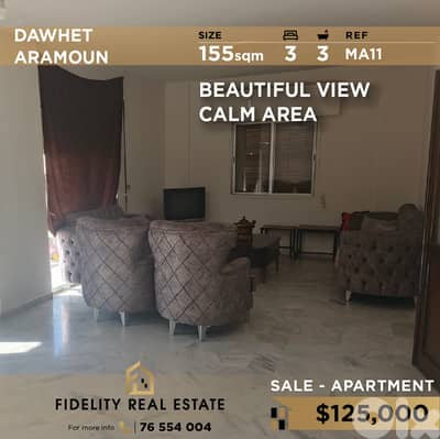 Apartment for sale in Dawhet Aramoun MA11  شقة للبيع في دوحة عرمون