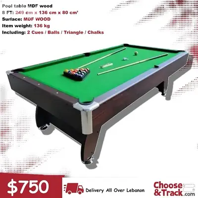 Billiad pool table 8 ft
