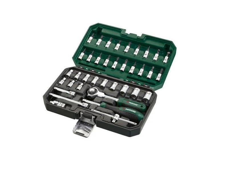 parkside socket set with swivel head ratchet 4
