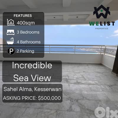 400sqm Apartment for sale in Sahel Alma - Jounieh  REF: MA25JSSA400500