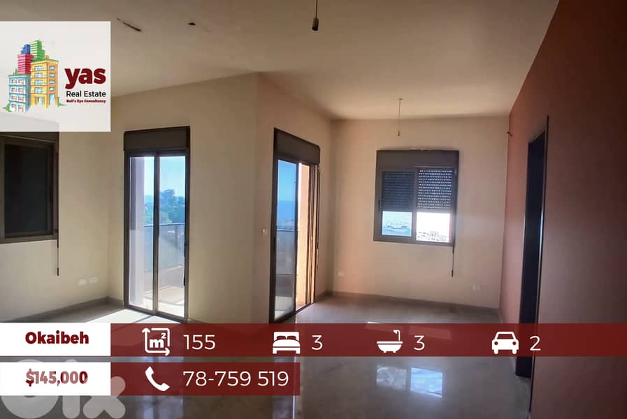 Okaibeh 155m2 | Brand New | Calm area | Pool | Sea View | Catch | ABA 0