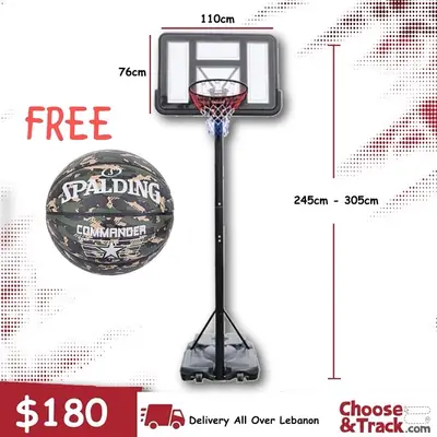 Basketball hoop (FREE Spalding basketball size 7)