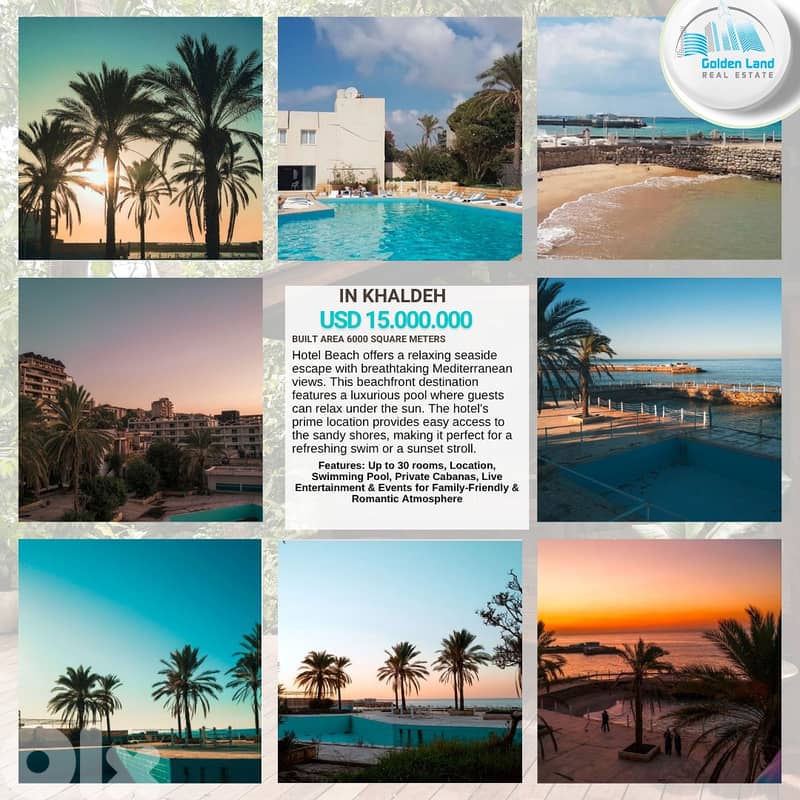 Hotel Beach in Khaldeh, Aley with Breathtaking Mediterranean View 0