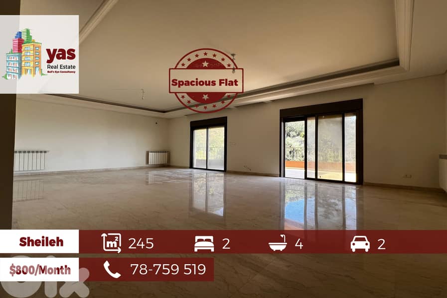 Sheileh 245m2 | Spacious Flat | Panoramic View | Prime Area | Rent |KS 0