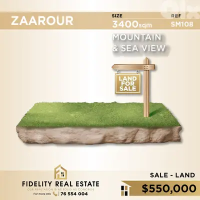 Land for sale in Zaarour SM108