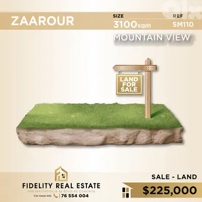 Land for sale in Zaarour SM110 أرض للبيع في الزعرور