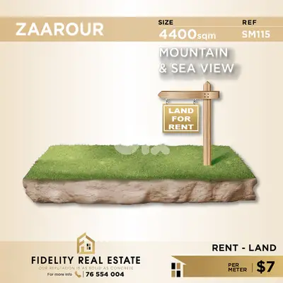Land for rent in Zaarour SM115 أرض للإيجار في الزعرور