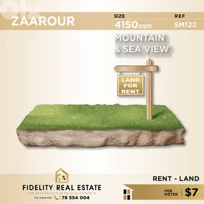 Land for rent in Zaarour SM122 أرض للإيجار في الزعرور