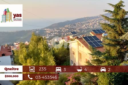 Qneitre 235m2 | Prime Location | Panoramic View | Well Maintained | PA