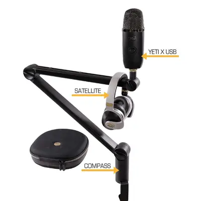 Blue Yeti X Recording pack with Satellite headphones