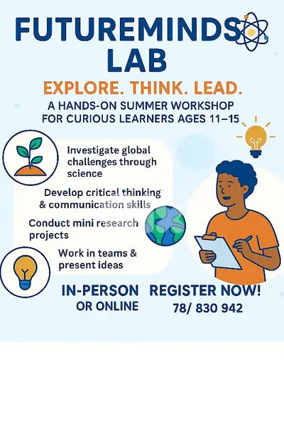 FutureMinds Lab – Explore. Think. Lead. A hands-on science workshop.