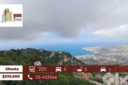 Ghosta 220m2 | Furnished Flat | Unbeatable Sea View | Calm Area | KH|