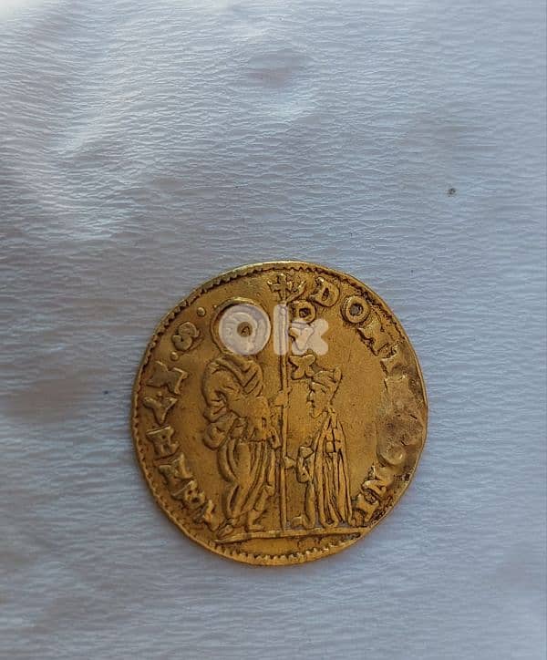Gold Jesus Christ Venitian Coin Ducat of Venice 1