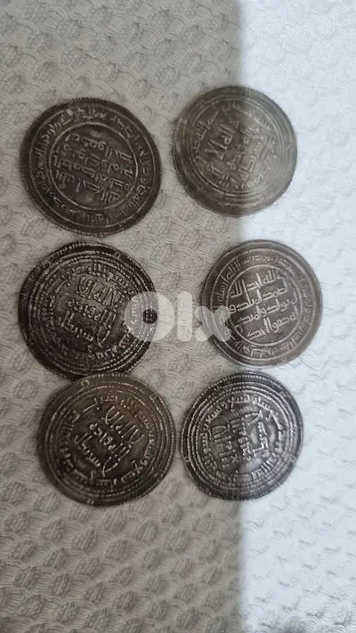 6 different Islamic  coins, real silver