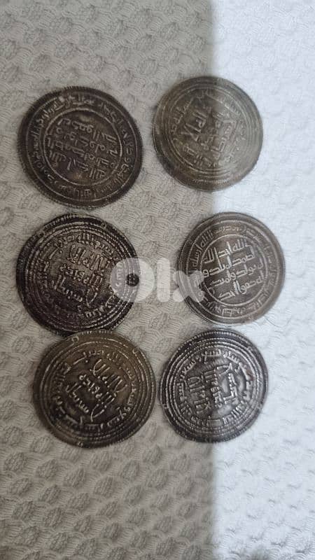 6 different Islamic  coins, real silver 0