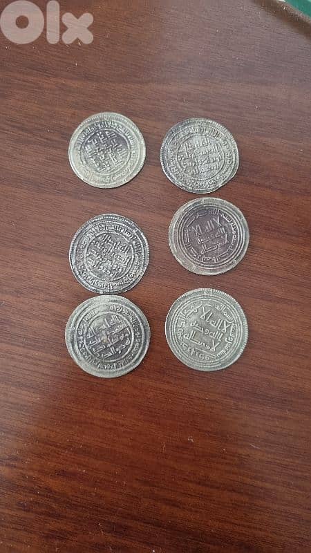 6 different Islamic  coins, real silver 3