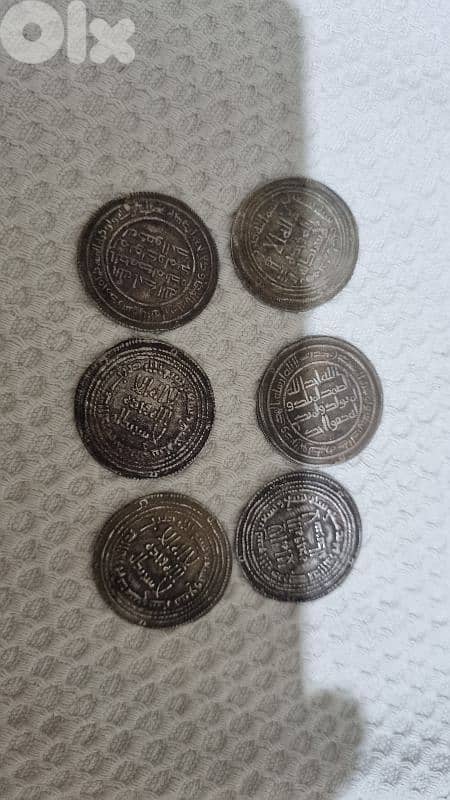 6 different Islamic  coins, real silver 4
