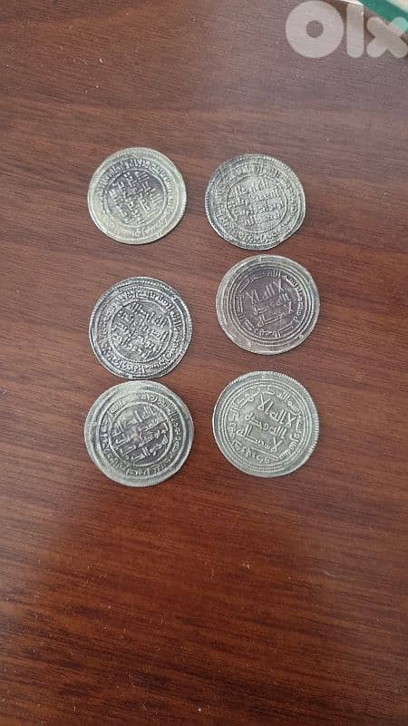 6 different Islamic  coins, real silver 5