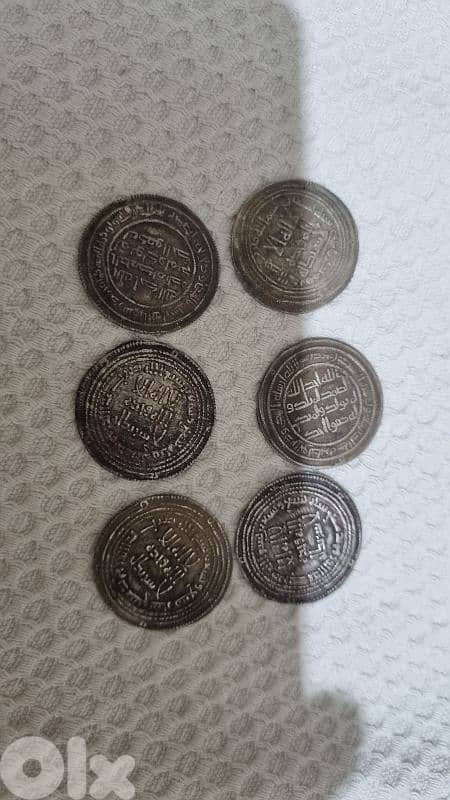 6 different Islamic  coins, real silver 6