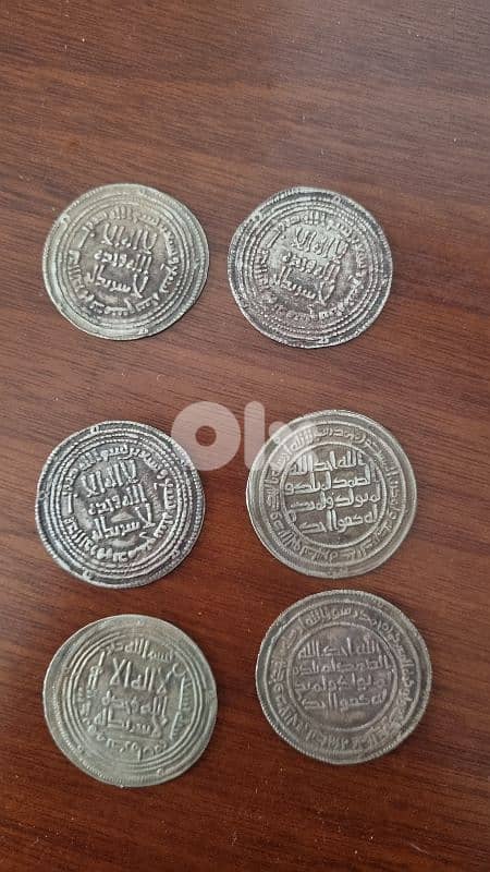 6 different Islamic  coins, real silver 8
