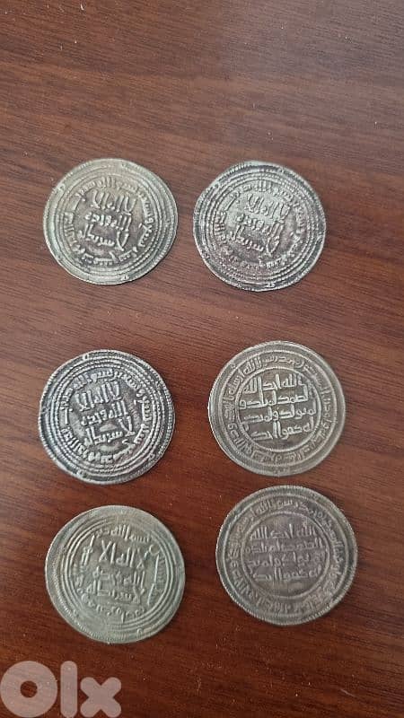6 different Islamic  coins, real silver 9