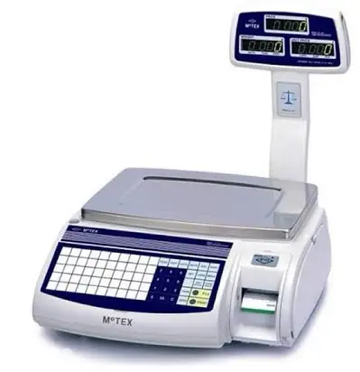 Motex Scale with sticker barcode printer- ميزان موتكس طابع لزقة باركود