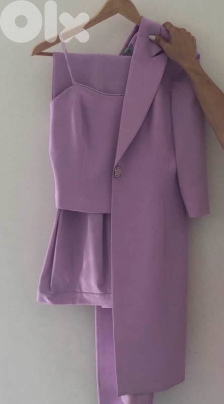Ensemble 3 pièces couleur violette تقم لجميع المناسبات 1