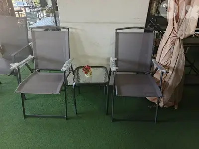 كريستين  ستيل كسر مع طاولة Chairs steel with table