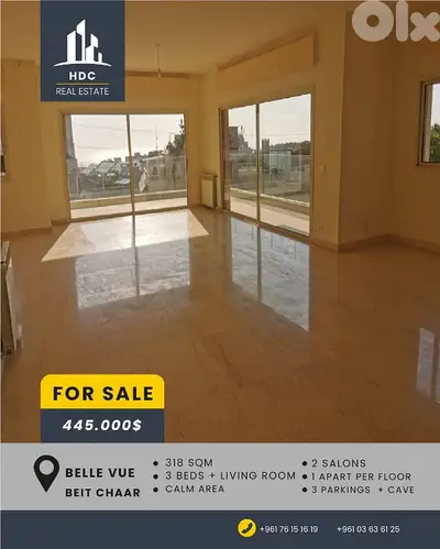 Belle Vue Beit el Chaar 318 sqm / cap area