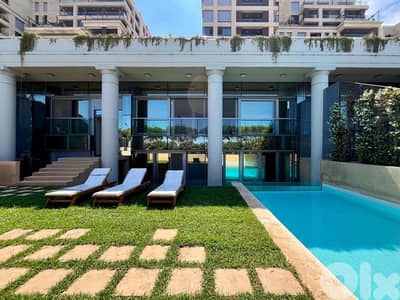 4 master bedrooms 400 sqm for sale / terrace / pool waterfront dbayeh