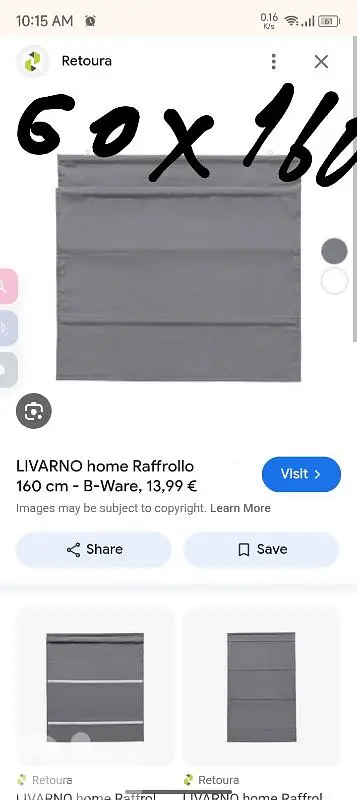 LIVARNO ROLLER BLIND RAFFROLLO STORE  BATEAU OR HOUSE,CHALEH × 2 piece