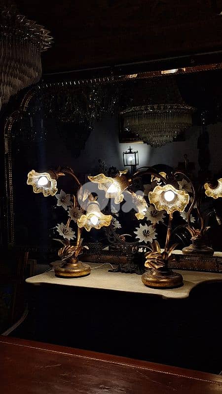 Flower murano table lamps 0