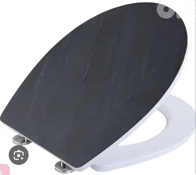 wenko black round toilet seat