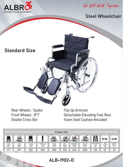 manual wheelchair - Steel